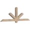 Ekena Millwork Kennewick Smooth Timber Gable Bracket, Douglas Fir, 72"W x 24"H x 3 1/2"D x 3 1/2"F, 8/12 Pitch GBW072X24X0404KEN00SDF - alternate 2